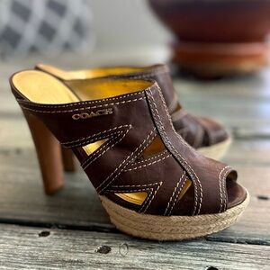 Coach heels/mules